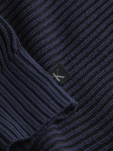 CK JEANS Ribbed crew neck sweater ck black / dark sapphire - Men's Sweaters