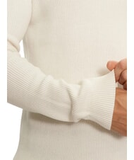 CALVIN KLEIN CK JEANS Ribbed crew neck sweater ivory - Men's Sweaters - 4