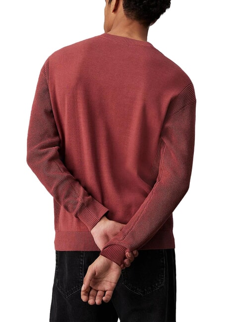 CK JEANS Cotton sweater with logo apple butter - Men's Sweaters