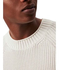 CALVIN KLEIN CK JEANS Ribbed crew neck sweater ivory - Men's Sweaters - 3