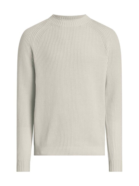 CK JEANS Ribbed crew neck sweater ivory - Men's Sweaters