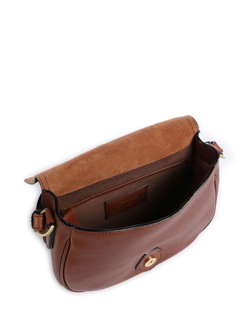 ISADORA Mini shoulder bag, in leather BROWN - Women’s Bags