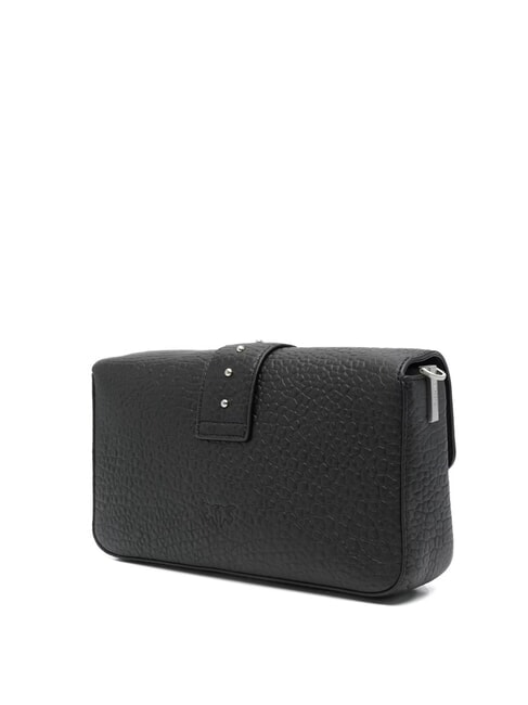 LOVE ONE CLASSIC SLOUCHY Leather shoulder bag black limousine - matt silver - Women’s Bags