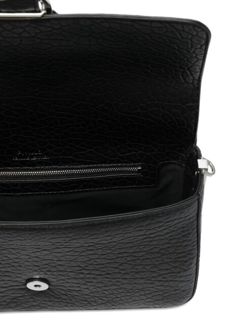 LOVE ONE CLASSIC SLOUCHY Leather shoulder bag black limousine - matt silver - Women’s Bags