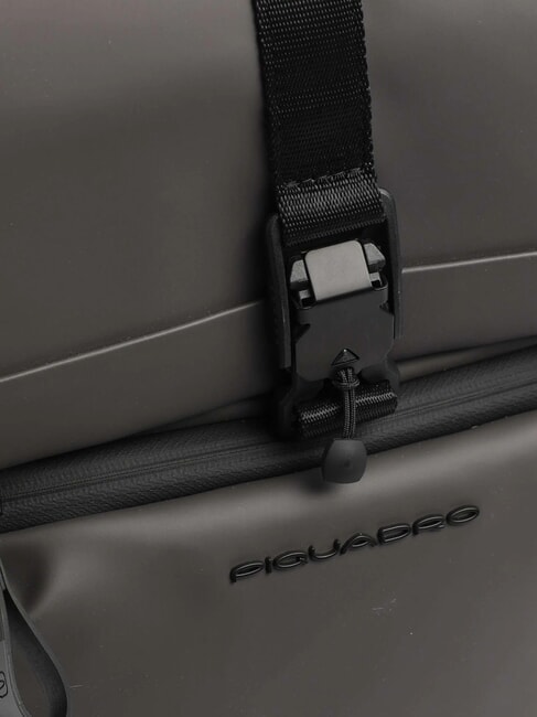 CORNER SPECIALE GOMMATO Roll-top backpack, 14" laptop holder GREY - Laptop backpacks