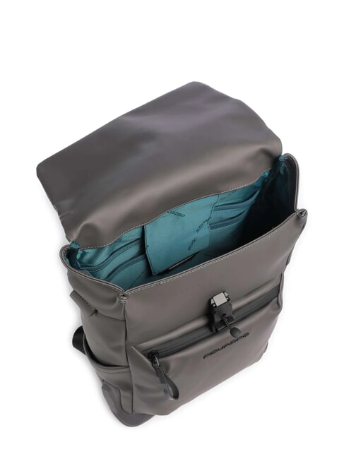 CORNER SPECIALE GOMMATO Roll-top backpack, 14" laptop holder GREY - Laptop backpacks