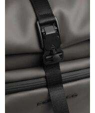 PIQUADRO CORNER SPECIALE GOMMATO Roll-top backpack for 15.6" laptop GREY - Laptop backpacks - 3