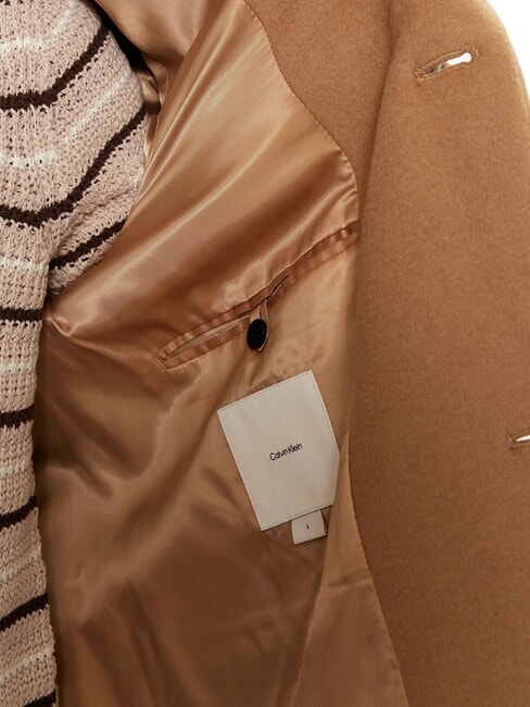 CK Wool blend coat natural khaki - Men's Jackets