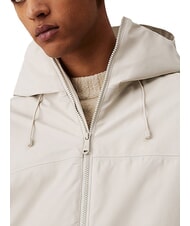 CALVIN KLEIN CK JEANS Technical fabric hooded jacket pelican - Men's Jackets - 3