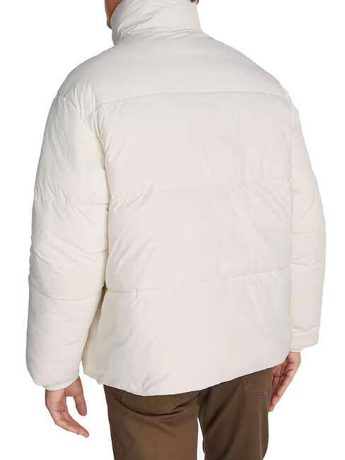 CK JEANS Padded jacket with sherpa logo ivory - Men's down jackets
