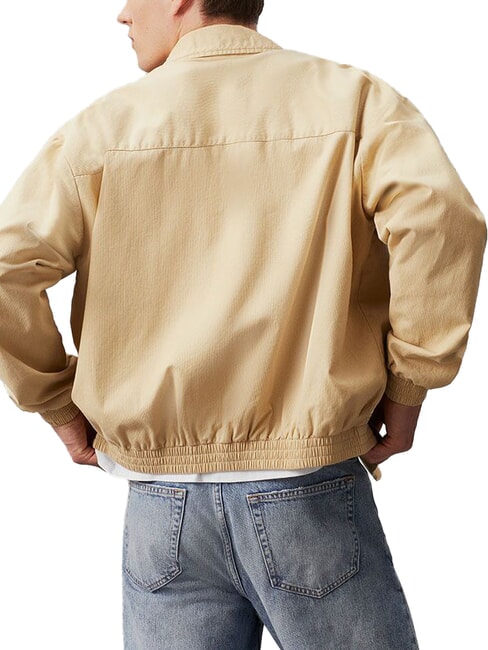 CK JEANS Relaxed fit jacket with zip pale khaki - Men's Jackets