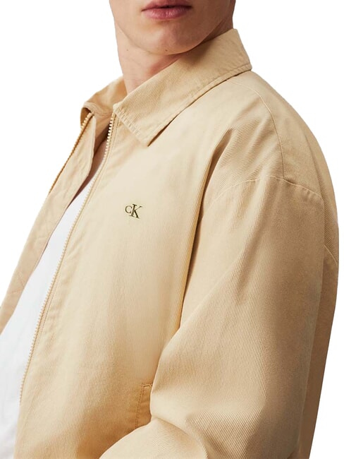 CK JEANS Relaxed fit jacket with zip pale khaki - Men's Jackets