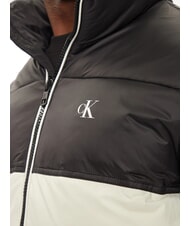 CALVIN KLEIN CK JEANS Logo patch down jacket ivory / ck black - Men's down jackets - 3