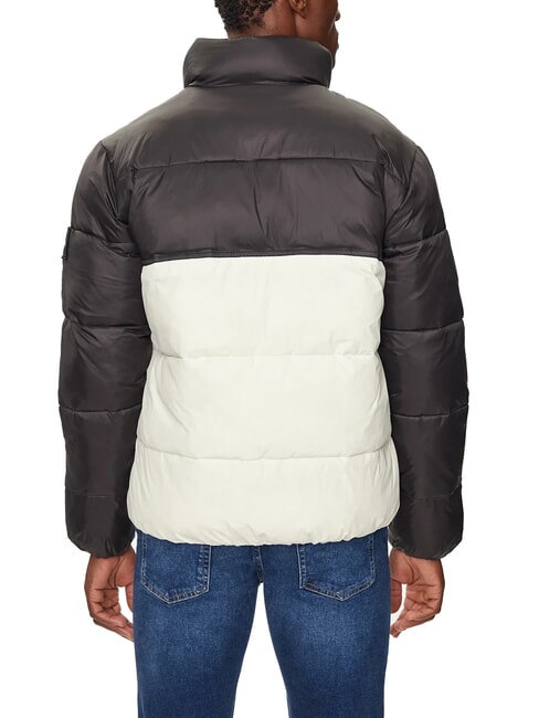 CK JEANS Logo patch down jacket ivory / ck black - Men's down jackets
