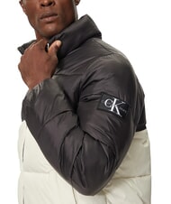 CALVIN KLEIN CK JEANS Logo patch down jacket ivory / ck black - Men's down jackets - 4