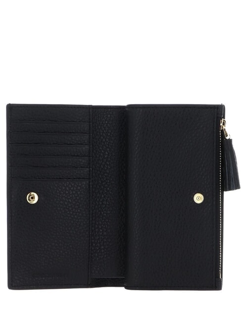 TASSEL Hammered leather wallet Black - Women’s Wallets