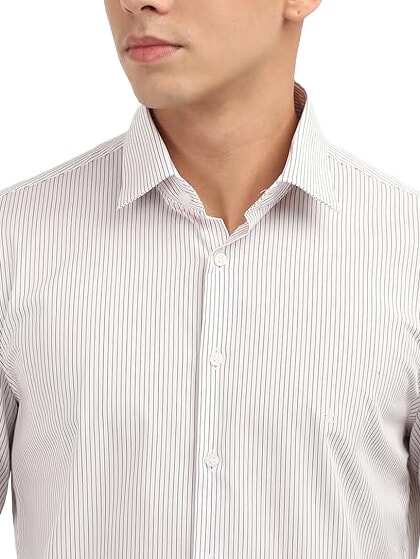 CK Slim fit striped long-sleeved shirt Syrah - Men's Shirts