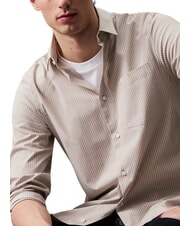 CALVIN KLEIN CK Stretch poplin striped shirt London Fog - Men's Shirts - 3
