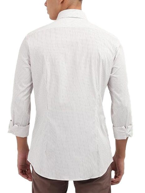 CK Slim fit striped long-sleeved shirt Syrah - Men's Shirts