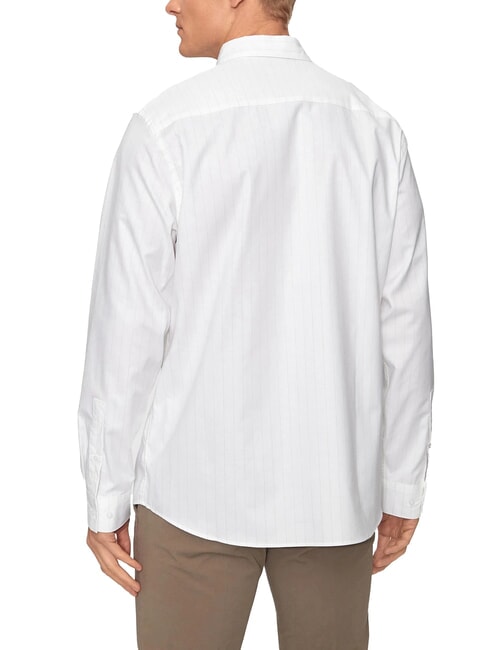CK Slim fit striped long-sleeved shirt bright white - Men's Shirts