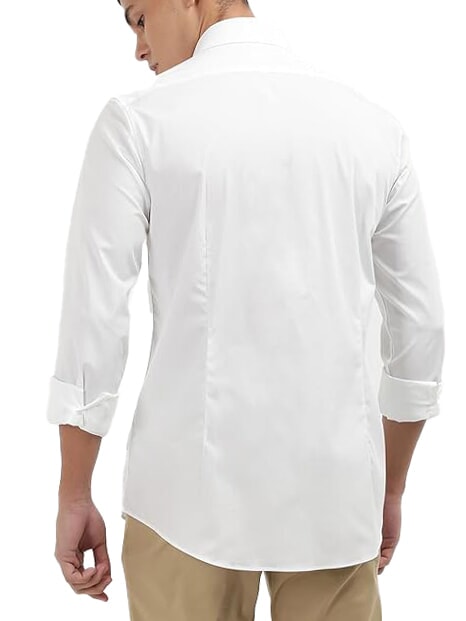 CK Slim fit cotton poplin shirt bright white - Men's Shirts