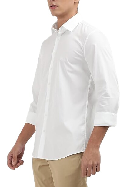 CK Slim fit cotton poplin shirt bright white - Men's Shirts