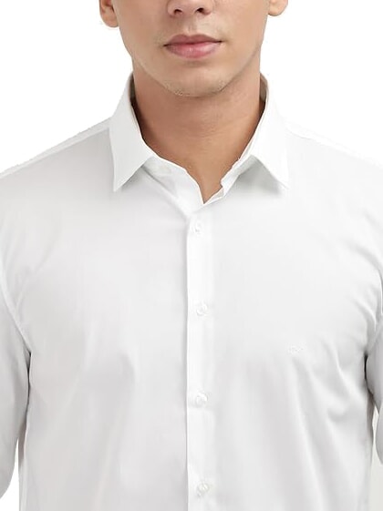 CK Slim fit cotton poplin shirt bright white - Men's Shirts