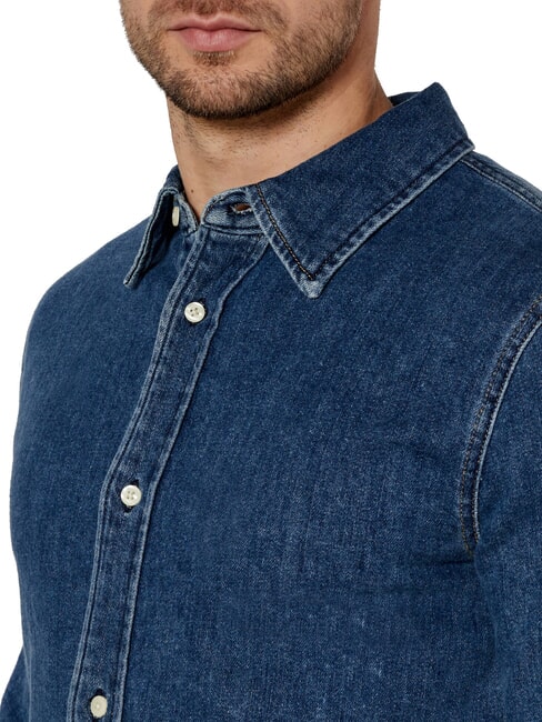 CK JEANS Regular fit long sleeve denim shirt dark denim - Men's Shirts