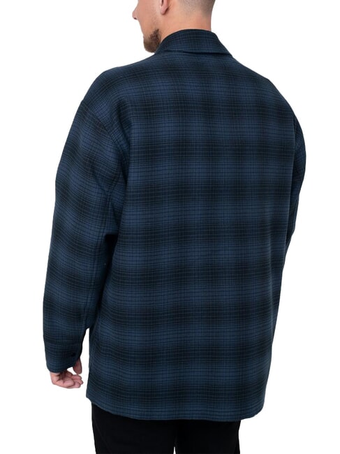 CK JEANS Oversized checked long-sleeved shirt black / ink check - Men's Shirts