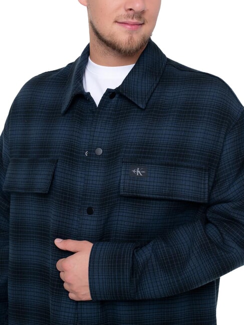 CK JEANS Oversized checked long-sleeved shirt black / ink check - Men's Shirts