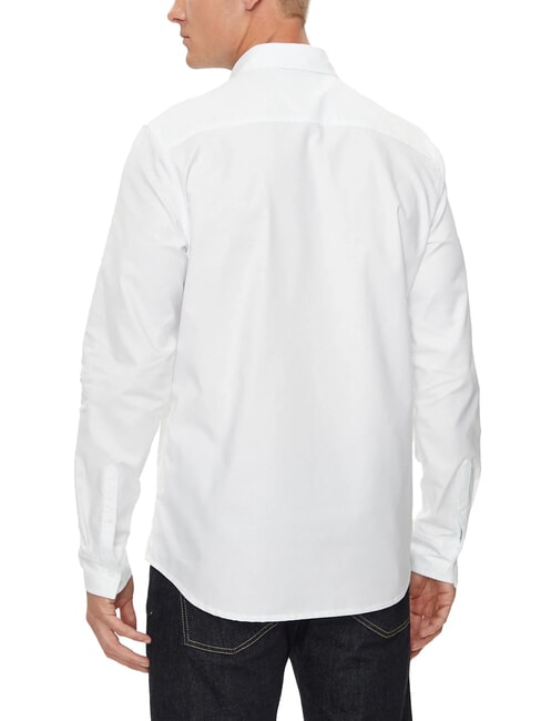 CK JEANS Slim fit cotton long-sleeved shirt bright white - Men's Shirts
