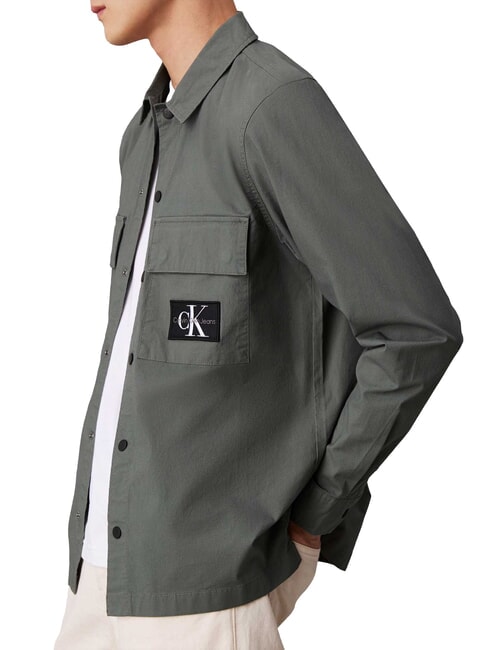 CK JEANS Relaxed fit long-sleeved cargo shirt endless grey - Men's Shirts