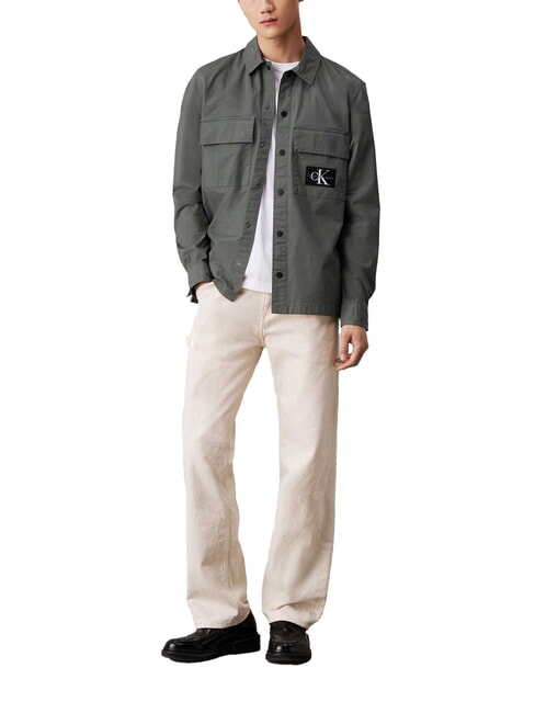 CK JEANS Relaxed fit long-sleeved cargo shirt endless grey - Men's Shirts