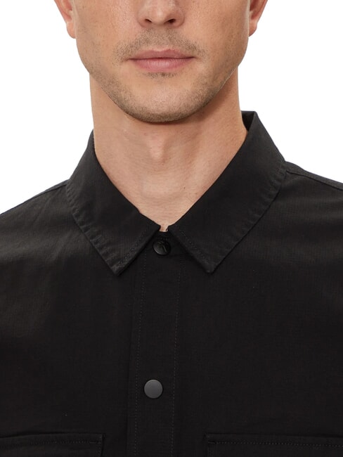 CK JEANS Relaxed fit long-sleeved cargo shirt ck black - Men's Shirts