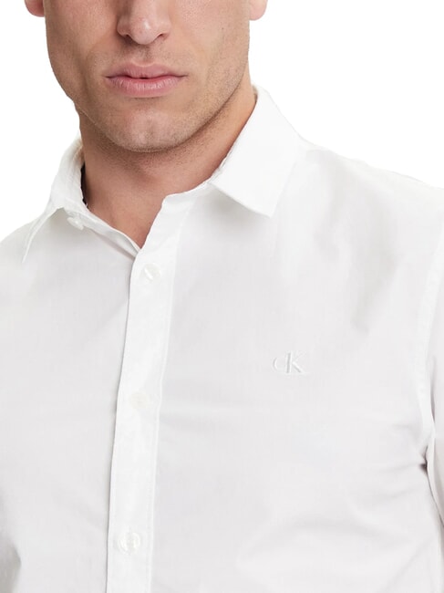 CK JEANS Slim fit stretch long-sleeved shirt bright white - Men's Shirts