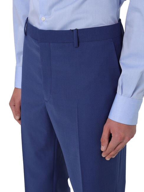 CK Elegant slim-fit wool blend trousers slate blue - Trousers