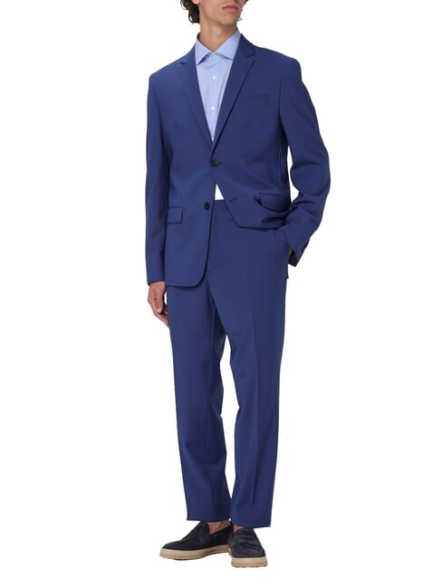 CK Elegant slim-fit wool blend trousers slate blue - Trousers
