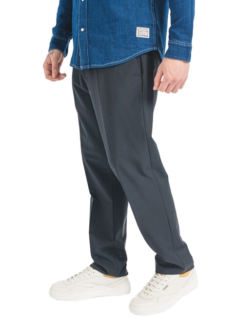 CK Slim fit wool blend trousers black - Trousers