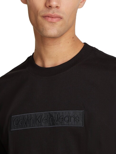 CK JEANS Embroidered Box Tee regular fit t-shirt ck black - T-shirt
