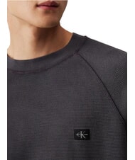 CALVIN KLEIN CK JEANS Waffle weave long-sleeved T-shirt ebony - T-shirt - 3