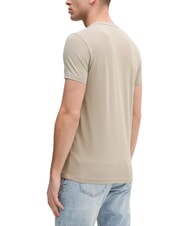 CALVIN KLEIN CK Slim fit stretch short-sleeved T-shirt stony beige - T-shirt - 2