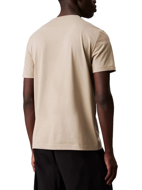 CK Short-sleeved T-shirt in smooth cotton fresh clay - T-shirt