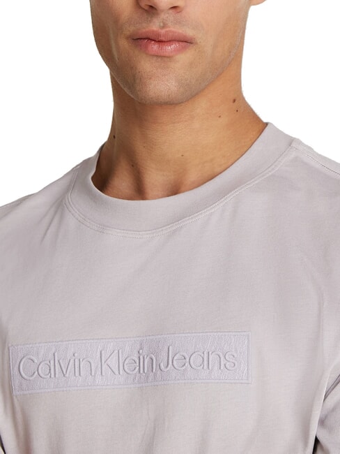 CK JEANS Embroidered Box Tee regular fit t-shirt gull gray - T-shirt