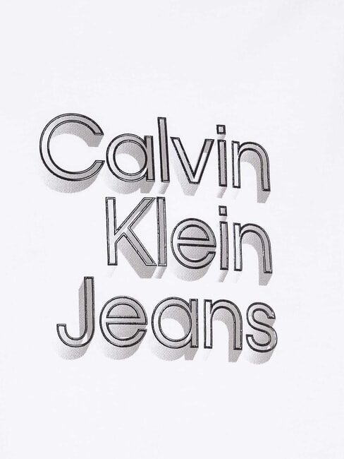 CK JEANS 3D logo print short-sleeved T-shirt bright white - T-shirt