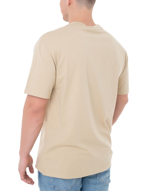 CK JEANS Washed monologue short-sleeved T-shirt pale khaki - T-shirt