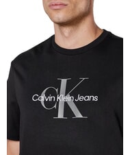 CALVIN KLEIN CK JEANS Short-sleeved cotton T-shirt with logo black - T-shirt - 3