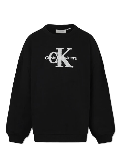 CK KIDS Crewneck sweatshirt with sherpa logo ck black - Baby Sweatshirt