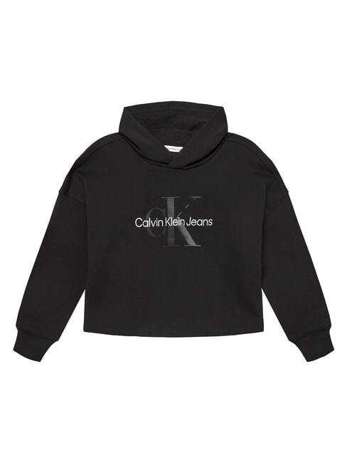 CK KIDS Glitter logo print hoodie ck black - Baby Sweatshirt