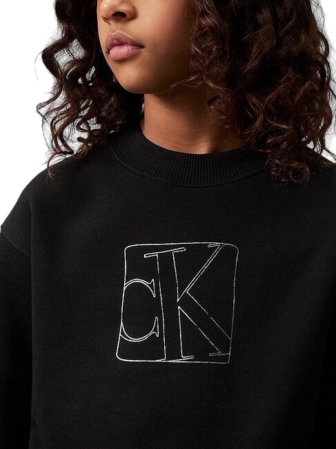 CK KIDS Crewneck sweatshirt with print ck black - Baby Sweatshirt