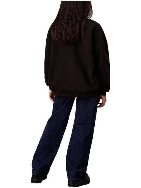 CK KIDS Crewneck sweatshirt with sherpa logo ck black - Baby Sweatshirt